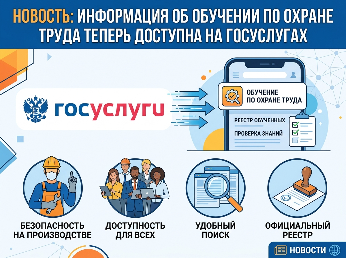 Информация об обучении по охране труда теперь приходит на Госуслуги
